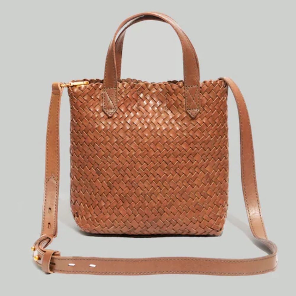 Madewell The Small Transport Crossbody: Woven Leather Edition